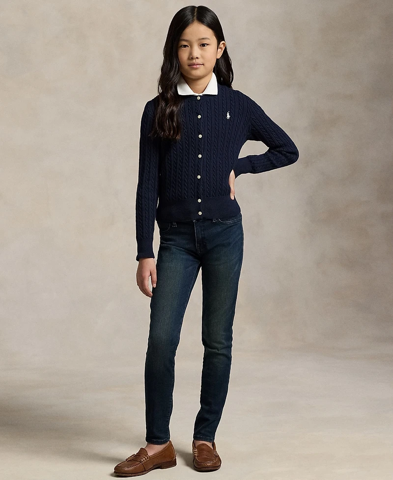 Polo Ralph Lauren Girls 2T-16 Cable-Knit Cotton Cardigan