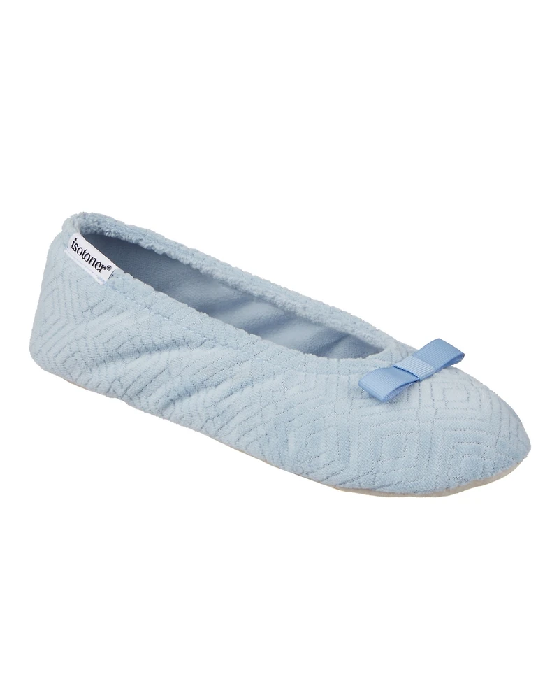 Isotoner Signature Women's Gemma Microterry Ballerina Slippers
