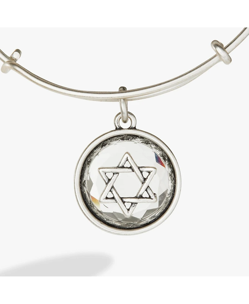 Alex and Ani Star Of David Crystal Charm Bangle Bracelet