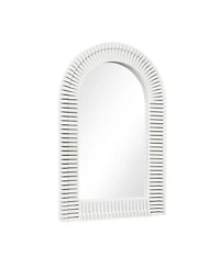 LuxenHome White Arch Rectangle 36-Inch Tall Wall Mirror, Accent and Vanity
