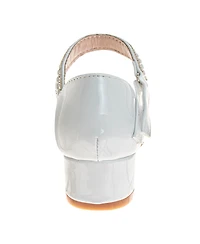 Laura Ashley Little Girls Rhinestones Low Heeled Dress Shoe