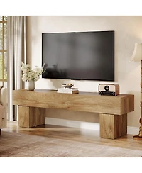 Tribesigns 63" Tv Stand, Farmhouse Entertainment Center, Low Tv Console Table for Living Room, Long Media Console Television Stands for 55/60/65