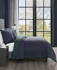 Bebejan 100% Cotton Sateen 3 Piece Textured Quilted Queen Size Coverlet Set