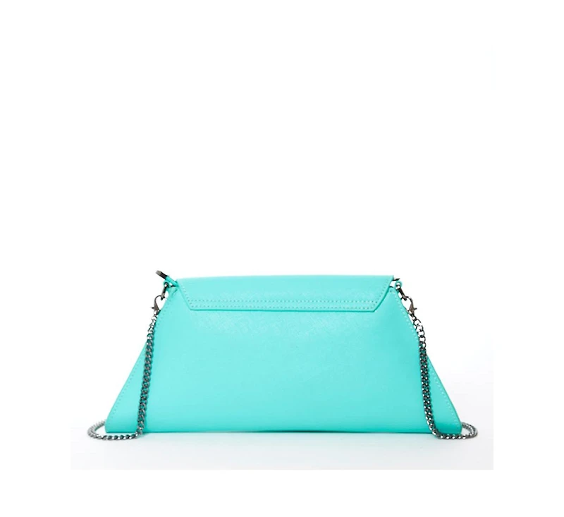 Susu Leather Clutch Bag Turquoise Evening Purse Unique Women's Handbag