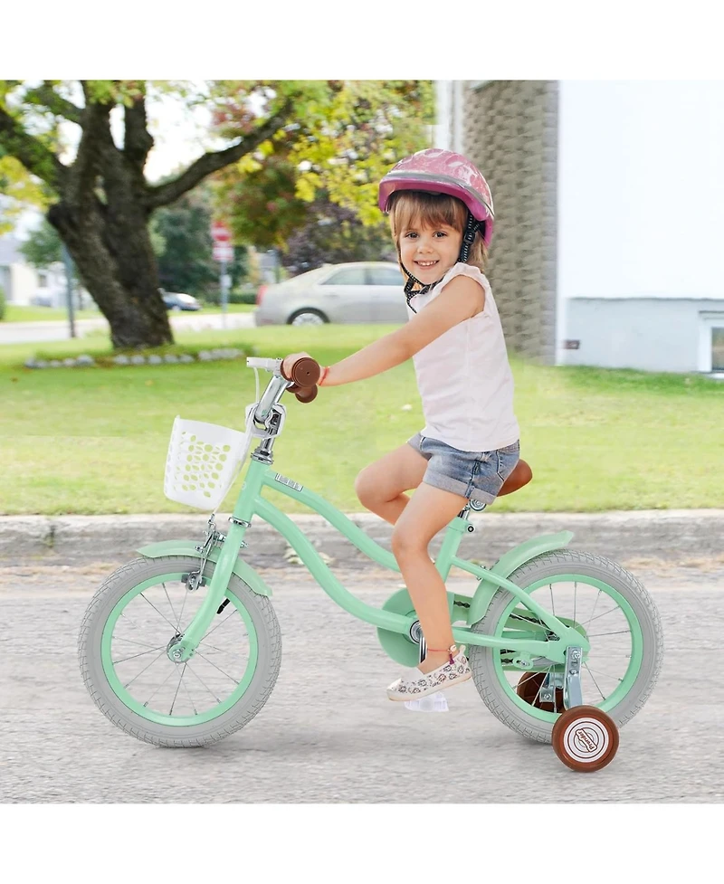 16 Inch Kids Bike with Adjustable Seat and Bell for Kids 3-8 Years Olds