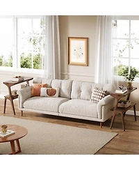 Tribesigns Set of 2 Narrow Side Table for Living Room, Farmhouse Slim End Table with Storage Shelves, for Bedroom, Small Spaces, Easy Assembly