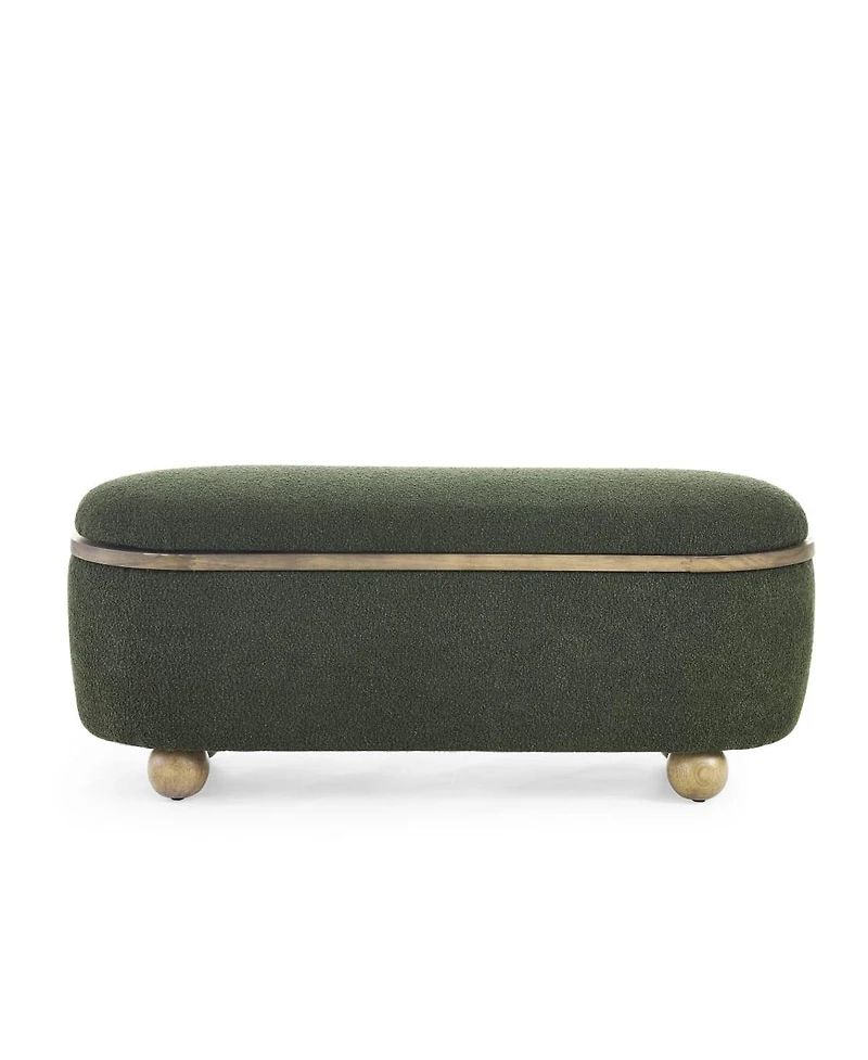 Upholstered End of Bed Storage Ottoman Bench with Seating and Hidden Compartment for Bedroom or Living Room Organization-The Pop Home