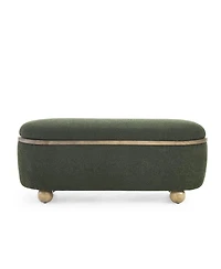 Upholstered End of Bed Storage Ottoman Bench with Seating and Hidden Compartment for Bedroom or Living Room Organization-The Pop Home