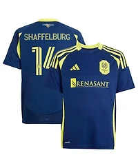 Adidas Big Boys and Girls Jacob Shaffelburg Navy Nashville Sc 2025 The Heart of Kit Replica Player Jersey
