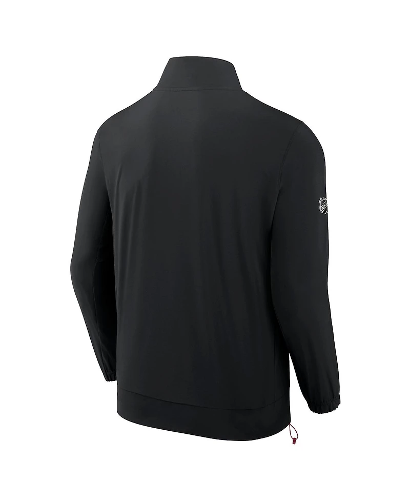 Fanatics Men's Black Arizona Coyotes Authentic Pro Rink Coaches Full-Zip Jacket