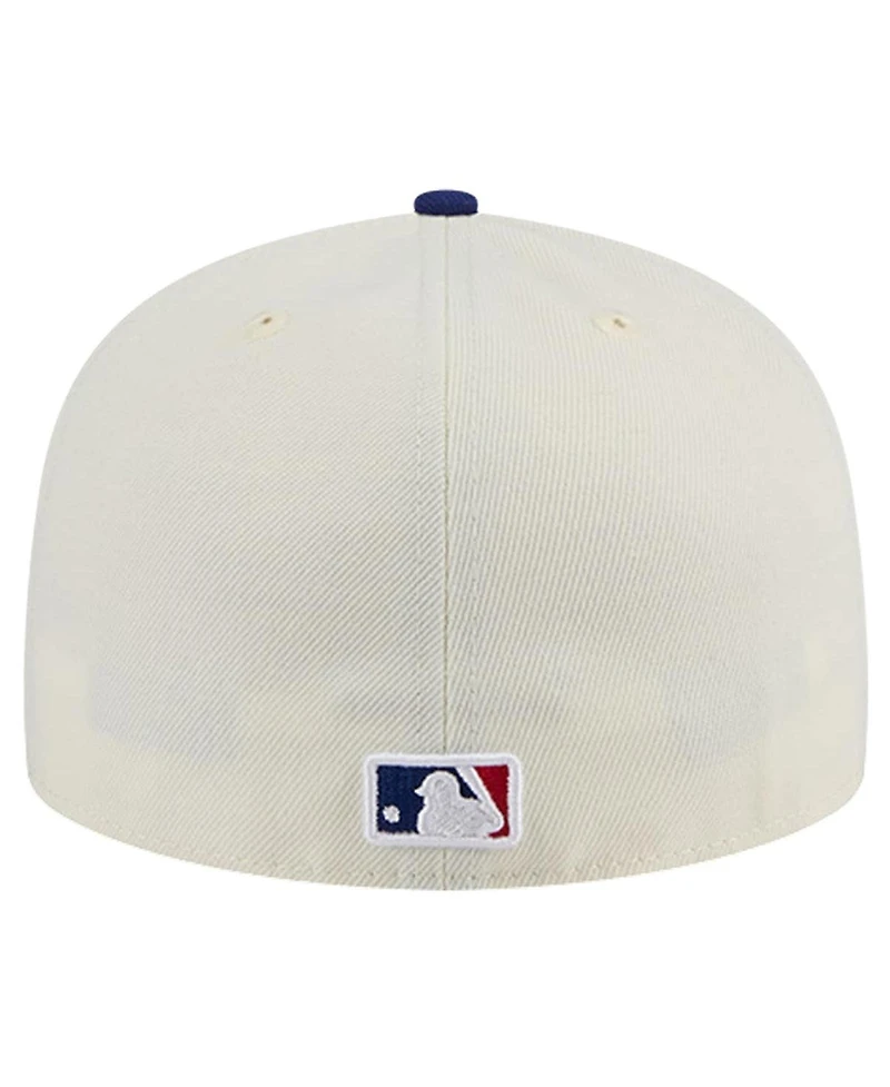 New Era Men's Cream Texas Rangers Chrome 59FIFTY Fitted Hat