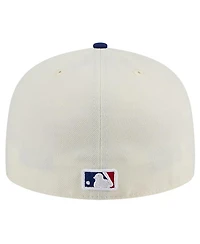 New Era Men's Cream Texas Rangers Chrome 59FIFTY Fitted Hat