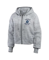 Wear by Erin Andrews Women's Heather Gray Minnesota Timberwolves Speckled Radiator Full-Zip Hoodie