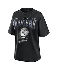 Wear By Erin Andrews Women's Charcoal Los Angeles Dodgers Boyfriend T-Shirt