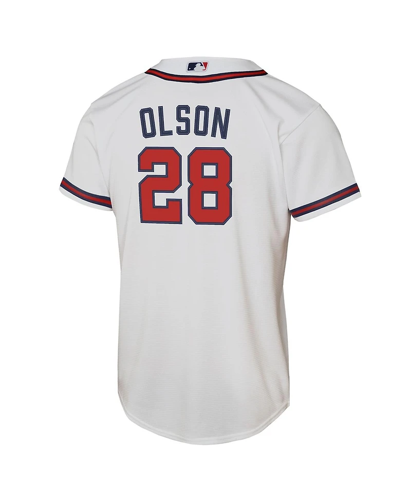 Nike Big Boys and Girls Matt Olson White Atlanta Braves Home Replica Player Jersey