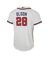 Nike Big Boys and Girls Matt Olson White Atlanta Braves Home Replica Player Jersey