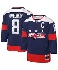 Mitchell & Ness Big Boys and Girls Alexander Ovechkin Navy Washington Capitals 2018 Nhl Stadium Series Power Play 2.0 Player Jersey