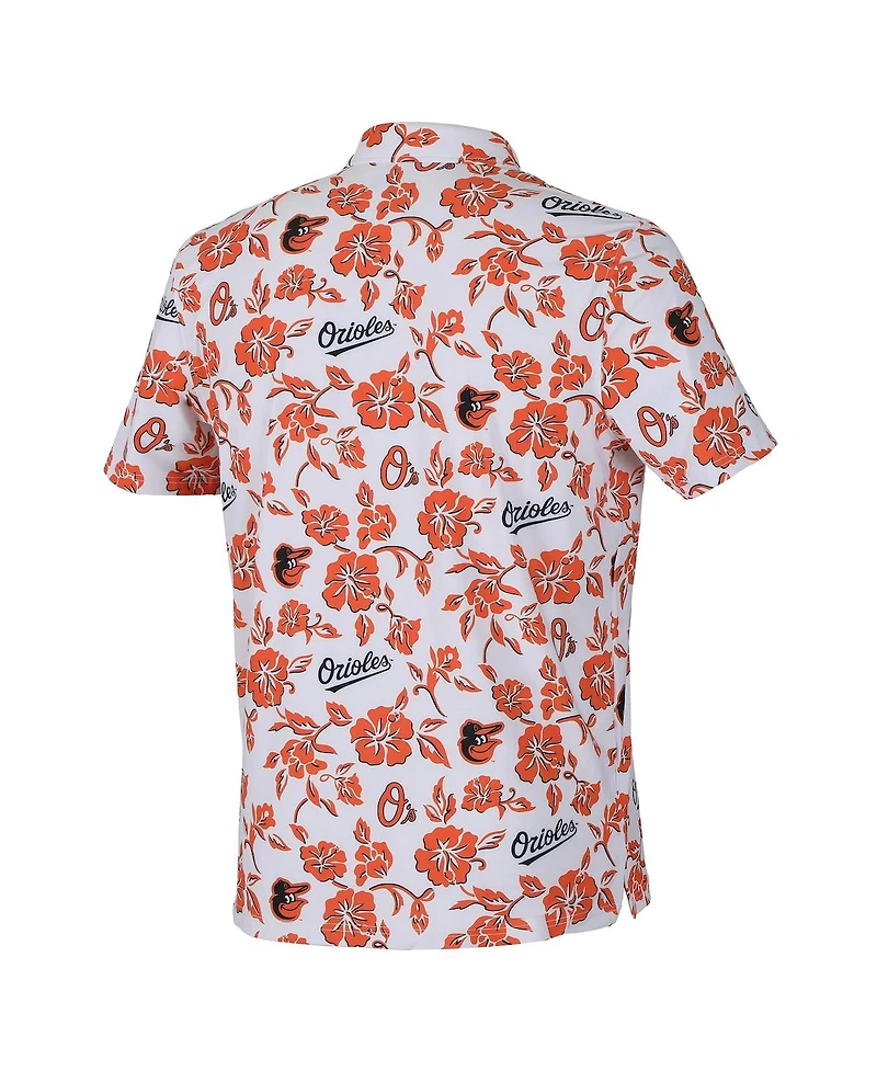 Reyn Spooner Men's White Baltimore Orioles Pua Performance Polo Shirt