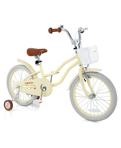 18 Inch Kids Bike Adjustable with Training Wheels Ages 3-8 Years Olds