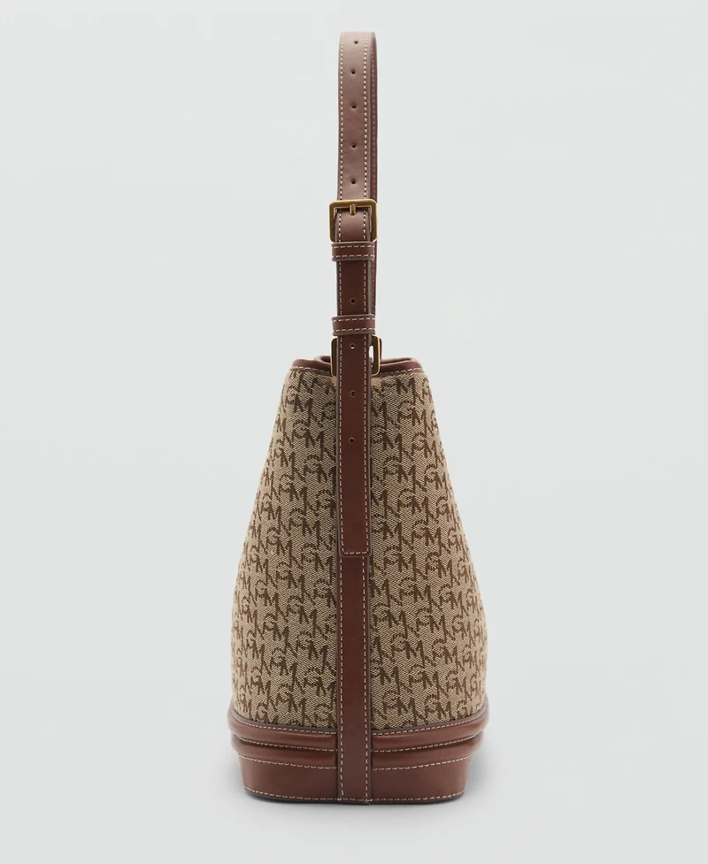 Mango Women's Printed Logo Shopper Bag
