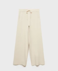 Mango Women's Ribbed Knit Pants