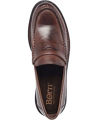 Born Men's Langley Leather Slip On Penny Loafers