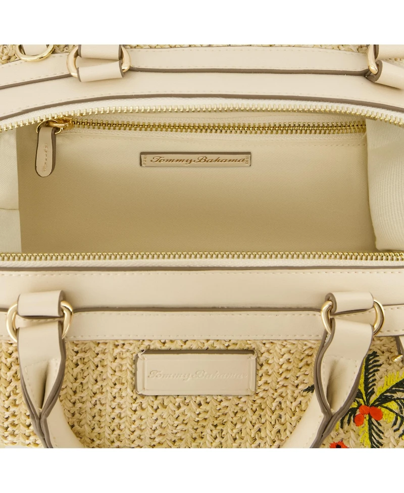 Tommy Bahama Flamingo Embroidery Satchel
