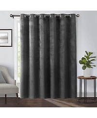 Heavyweight Wide Width 84-Inches Velvet Curtains Grommet Top (Single