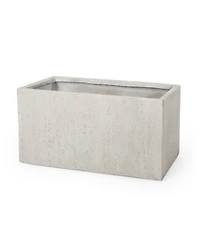 Modern Rectangular Concrete Planter: Effortless Outdoor Style with Durability