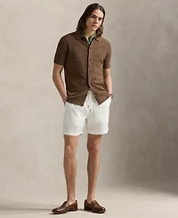 Polo Ralph Lauren Men's Textured Cotton-Linen Shirt Sweater