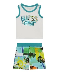 Guess Baby Boys 2-Piece Tank Top and Shorts Set
