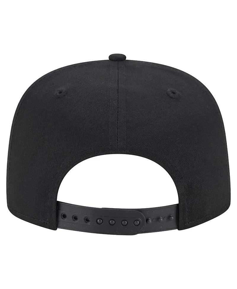 New Era Men's Black Sacramento Kings Team Text Golfer Snapback Hat