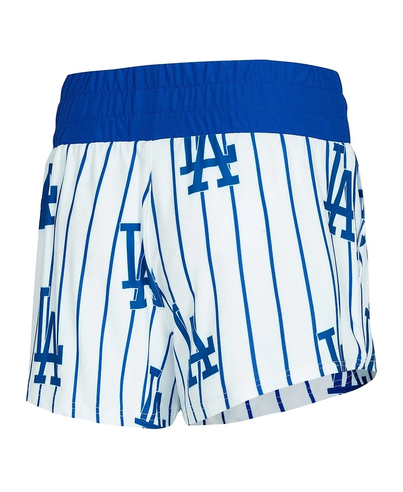 Concepts Sport Women's 2-Piece White Los Angeles Dodgers Pinstripe Record Tank Top and Short Set