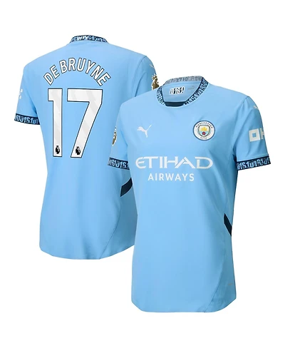 Puma Men's Kevin De Bruyne Light Blue Manchester City 2024/25 Home Authentic Player Jersey