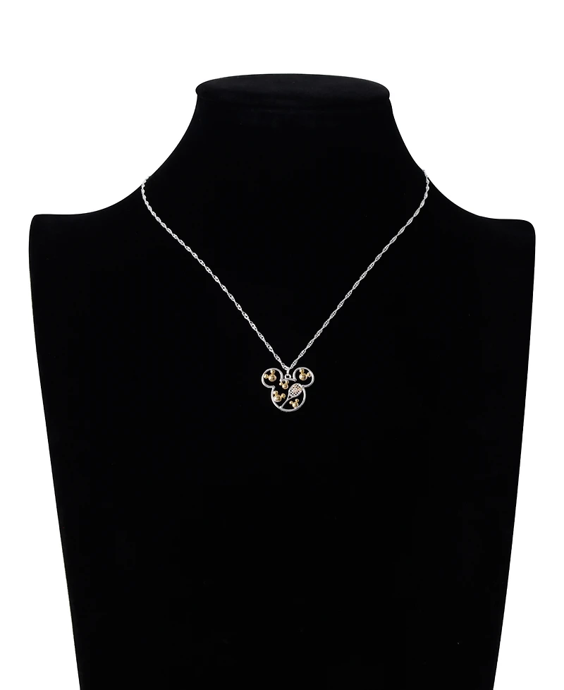 Disney Mickey Mouse Cubic Zirconia Tennis Pendant Necklace