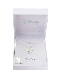 Disney Mickey Mouse Crystal Baseball Shaker Pendant Necklace