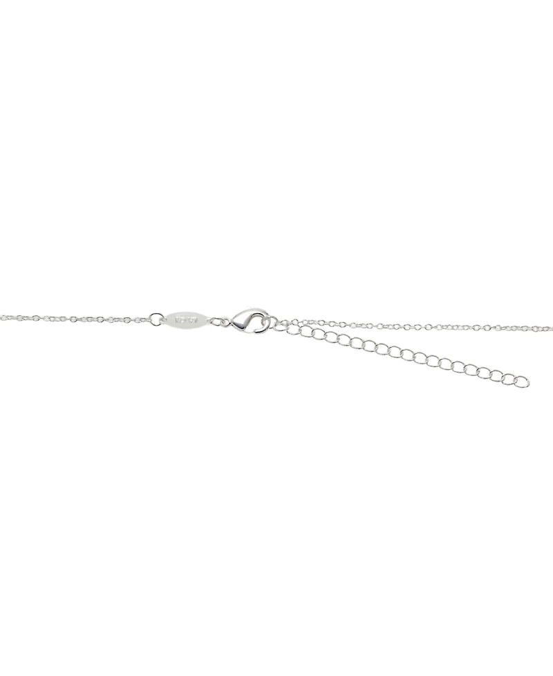 Disney Cubic Zirconia Mickey Mouse Baseball Charm Necklace
