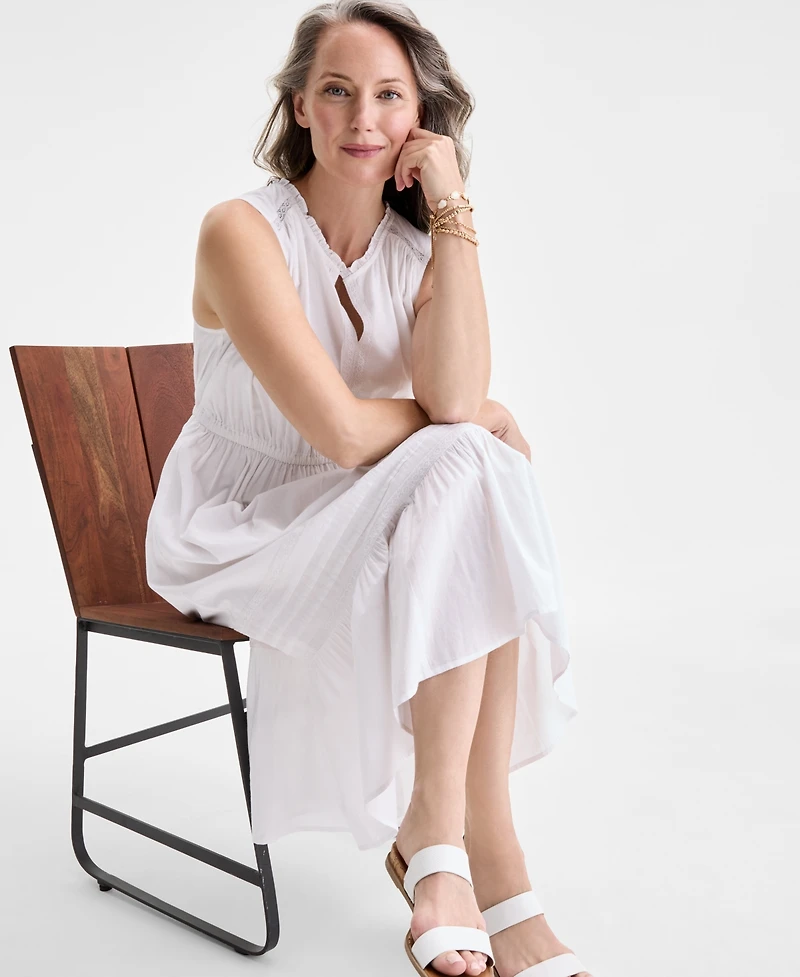 Style & Co Petite Cotton A-Line Dress, Exclusively at Macy's