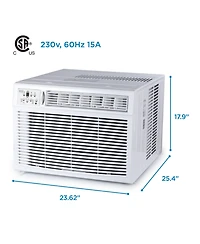 Black+Decker Window or Through The Wall Air Conditioner 18000 Btu, Ac Window Unit Cools Up to 1000 Square Feet, Window Ac Unit with Remote Control, 3