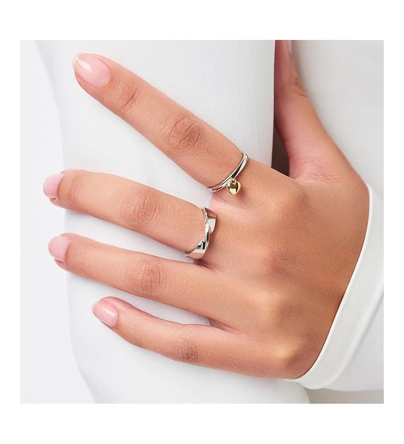 Ana Luisa Heart Ring - Leia Two Tone