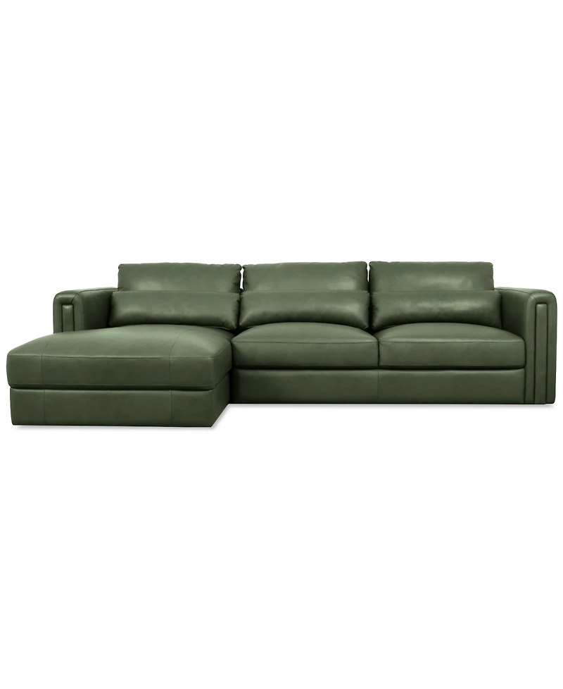 Touville 2-Pc. Leather Sectional with Chaise, Exclusively at Macy's