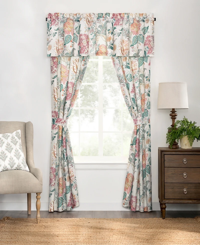 Rose Tree Komodo Floral Window Panel Set, 84" x 50"