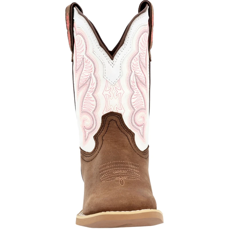 Durango Kids Lil' Rebel Pro Trail Brown and White Western Boot