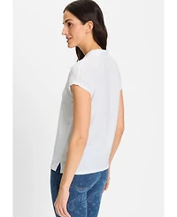 Olsen Women's Crinkle T-Shirt