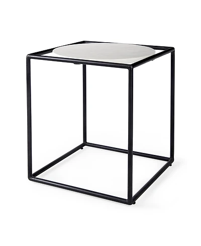 Marble Round End Table for Living Room or Bedroom Decor