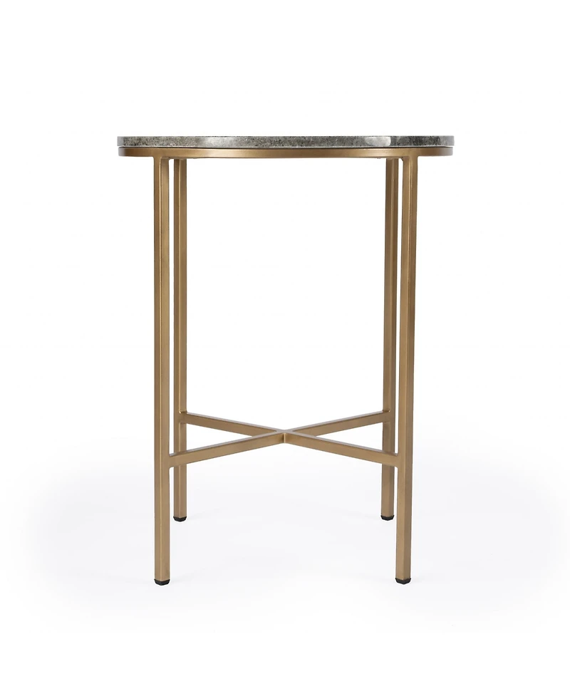 Luxury Round Marble End Table for Living Room