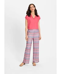 Olsen Women's Anna Fit Wide Leg Lace Pant