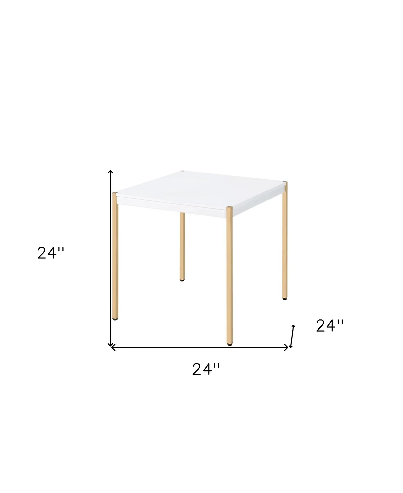 Contemporary Square End Table in Manufactured Wood Finish