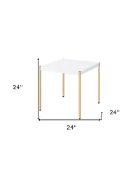 Contemporary Square End Table in Manufactured Wood Finish