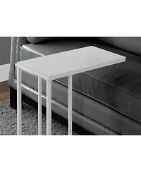 Tempered Glass Accent Table with Sturdy Metal Base